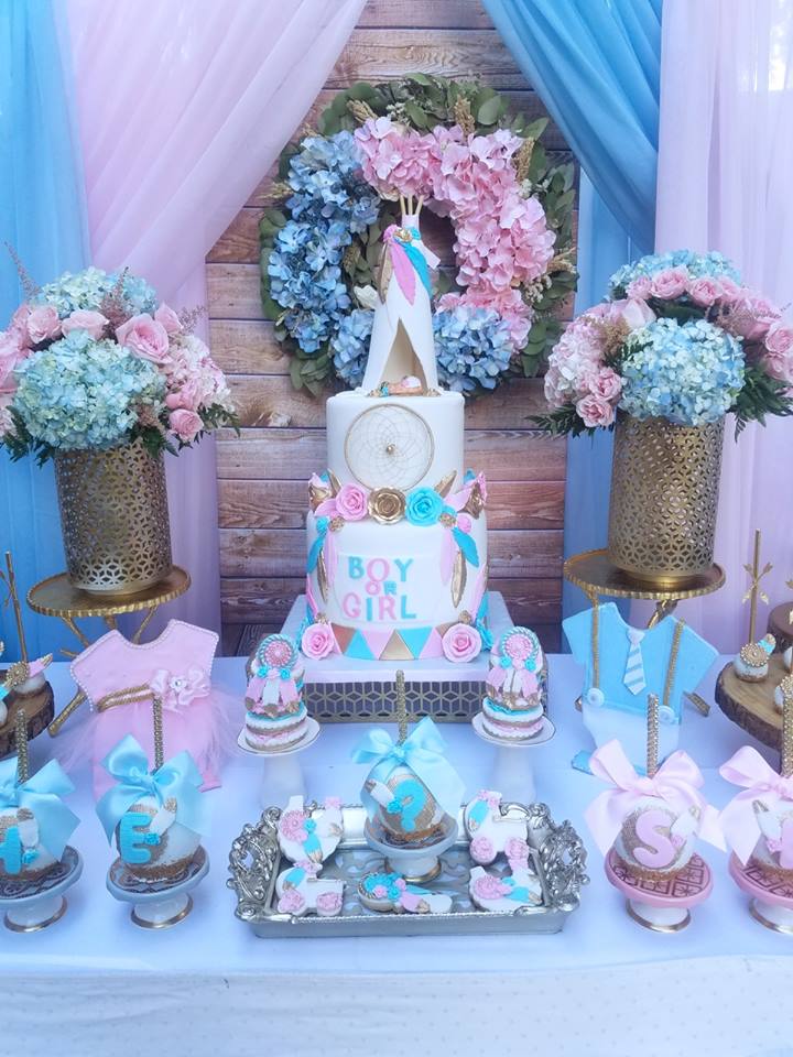 Boho Gender Reveal Party - Baby Shower Ideas - Themes - Games