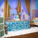 Gold and Light Blue Royal Baby Shower