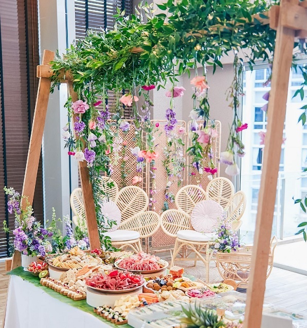 double-baby-shower-food-table