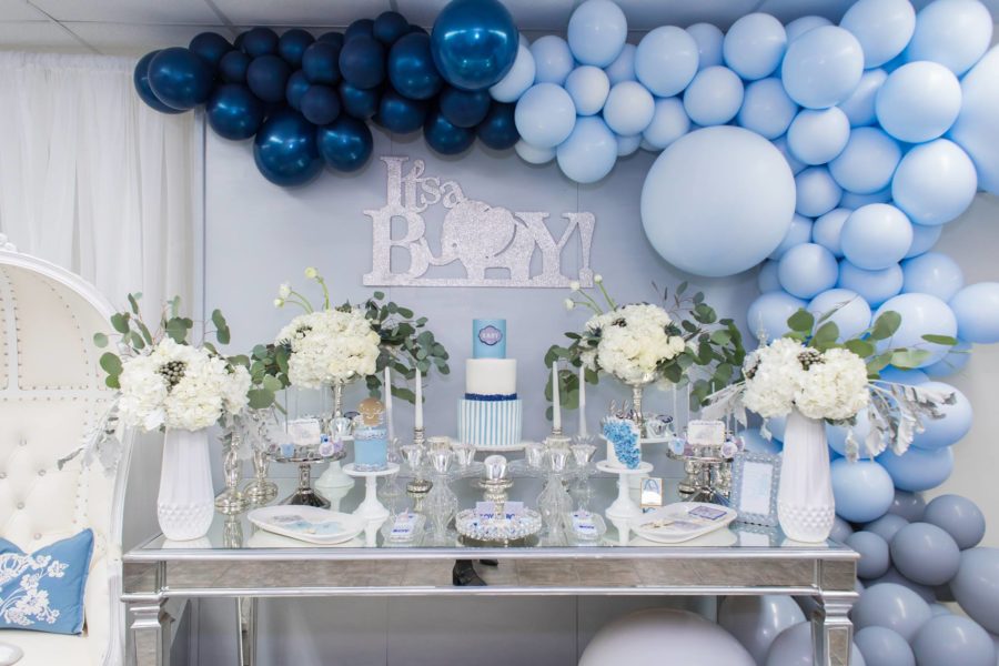 Blue And Silver Elephant Baby Shower - Baby Shower Ideas 4U