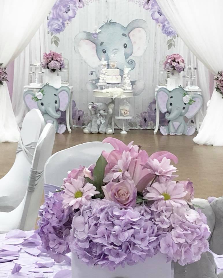 Springtime Elephant Baby Shower - Baby Shower Ideas ...