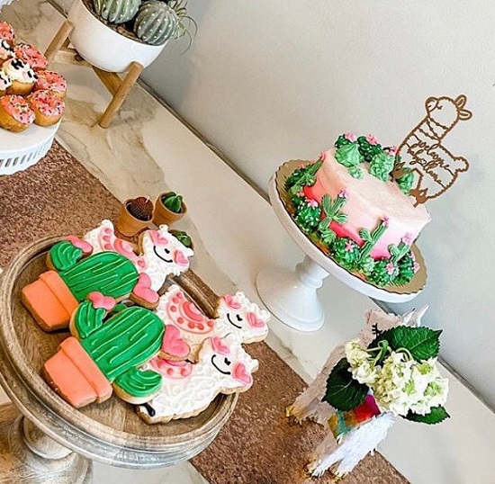 Welcome baby llama cake topper