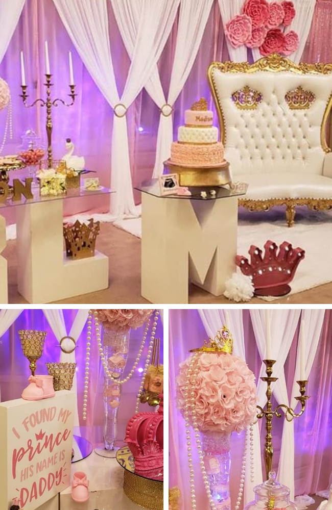 Pink and Gold Princess Baby Shower Baby Shower Ideas 4U