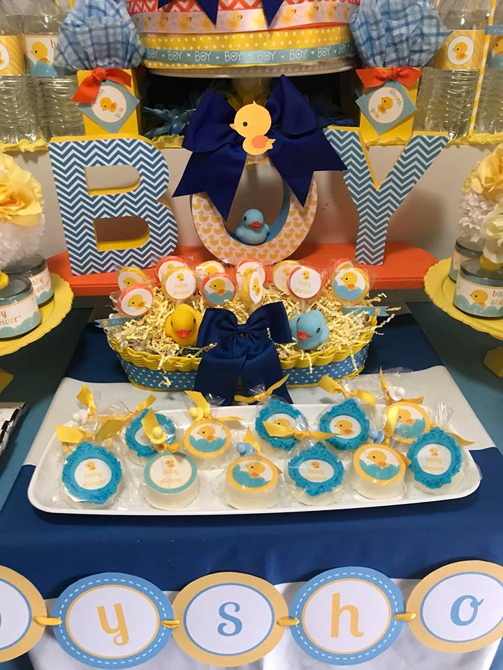 Blue and Yellow Rubber Ducky Baby Shower – Baby Shower Ideas 4U