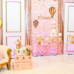 Blush and Gold Hot Air Balloon Baby Shower