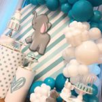 Teal Baby Elephant Baby Shower