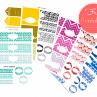 free baby shower printable in solid color