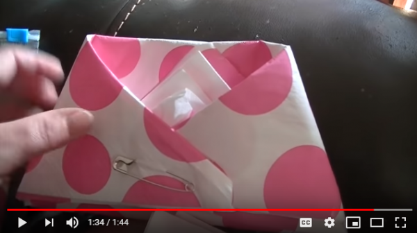 how to make napkin diaper favor with napkin