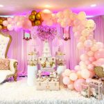 Gold and Pink Blush Ballerina Baby Shower