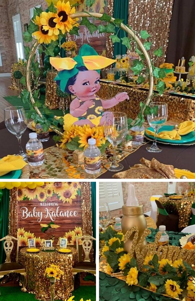 Rustic Sunflower Baby Shower Ideas and Photos