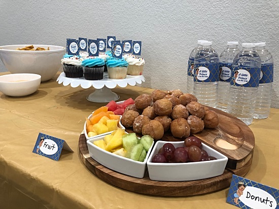 Royal Navy Prince baby shower donuts