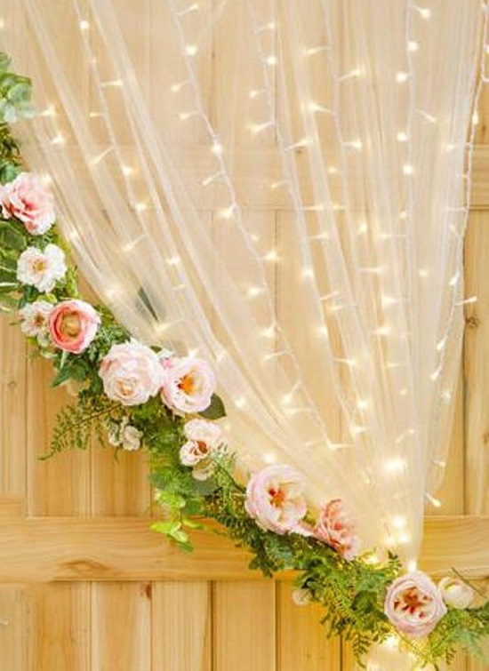 Fairy Twinkle Lights baby shower backdrop