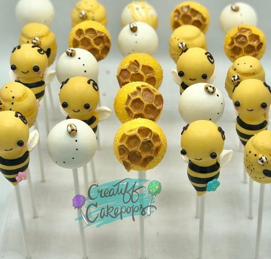 bee themed cakepops