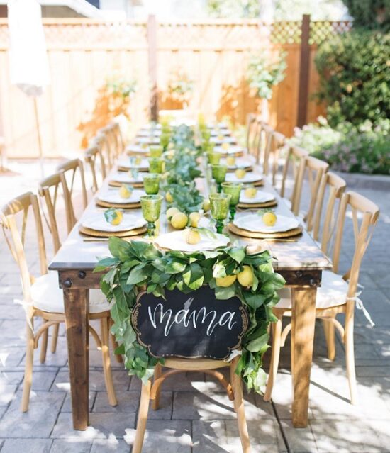 lemon baby shower mama to be chair sign