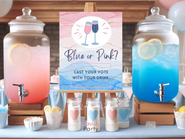 pink or blue cast your vote with your drink