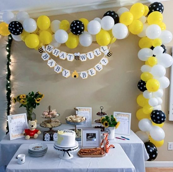 what will it bee banner over food table