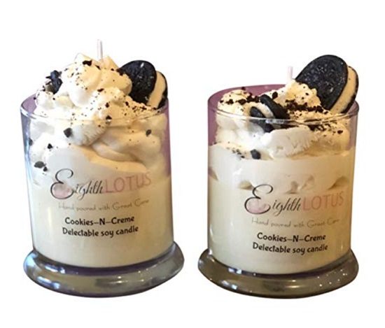 Cookie and Creme Natural Soy Wax Dessert Candle
