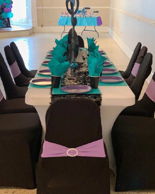 Rock A Bye Baby Shower table setup