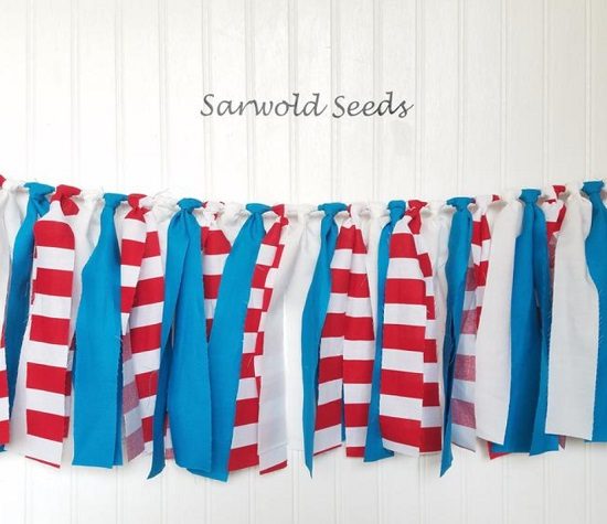 cat in the hat red stripe banner