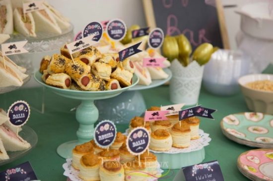 shabby chic baby shower foods