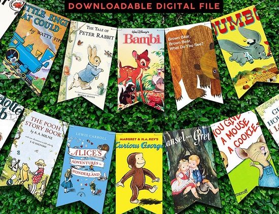 Storybook Themed Banner Bunting Decoration