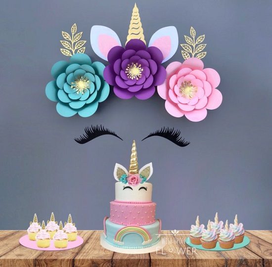 Unicorn Flower Backdrop