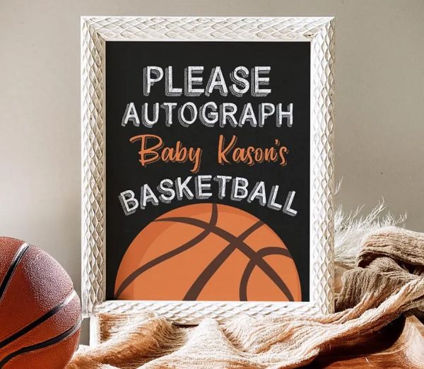 Basketball Autograph Baby Shower guestbook