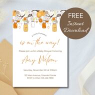Free Editable Invitation Fall Pumpkin