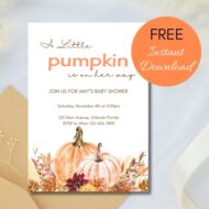 Free Editable Invitation Pumpkin