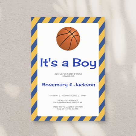 Free Editable Invitation - basketball