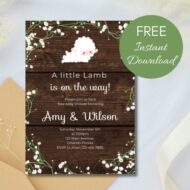 Free Editable Invitation little Lamb