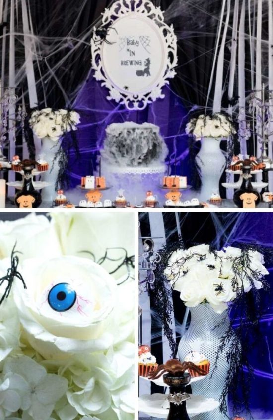 Spooktacular Baby Shower Table Setup