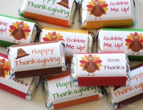 Thanksgiving Candy Bar Wrappers