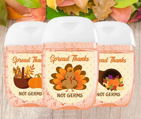 Thanksgiving Hand Sanitizer Labels