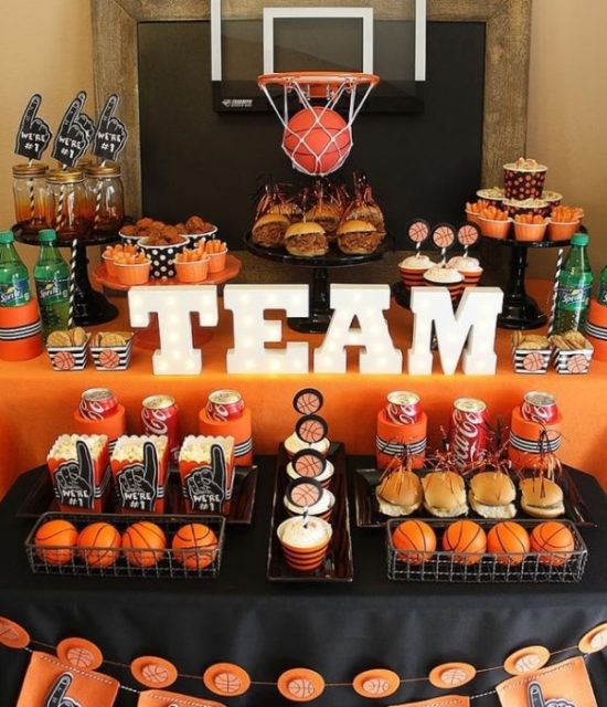 basketball team baby shower party food ideas