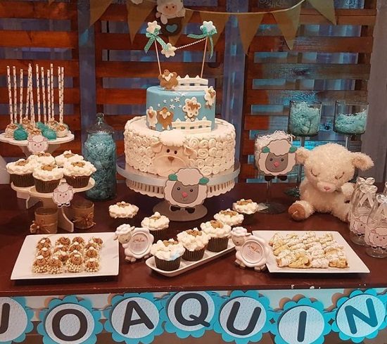 boy blue little lamb baby shower decorations