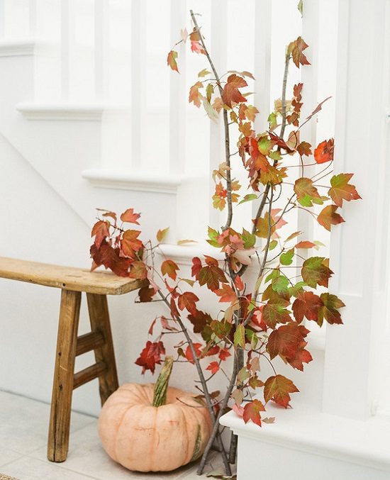 fall baby shower decorations trees and branches