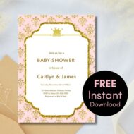 free editable princess invitation