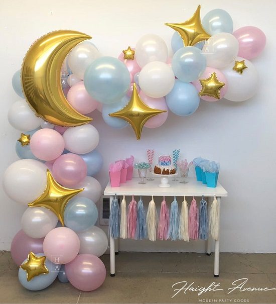pink and blue twinkle twinkle gender reveal