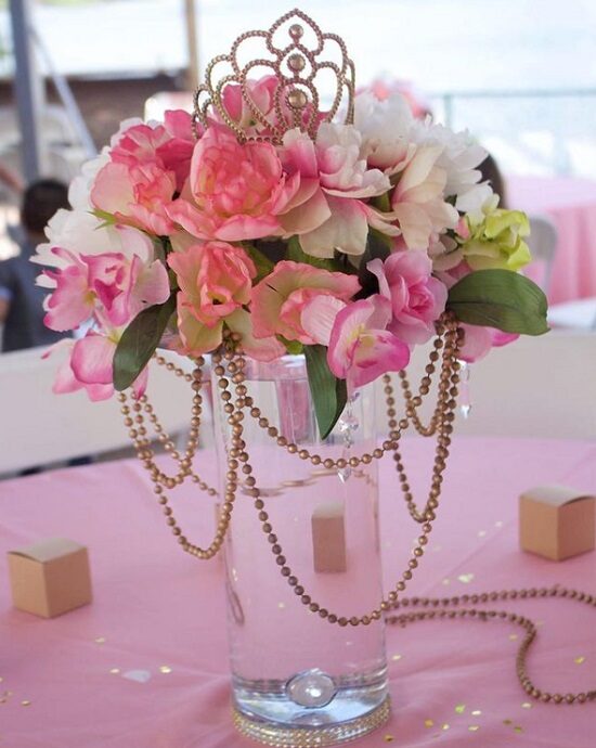 princess baby shower centerpiece