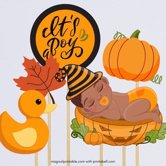 pumpkin boy baby shower decor