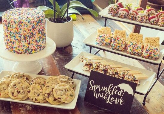 Dessert table full of Sprinkles