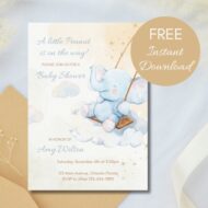 Free Editable Invitation little peanut
