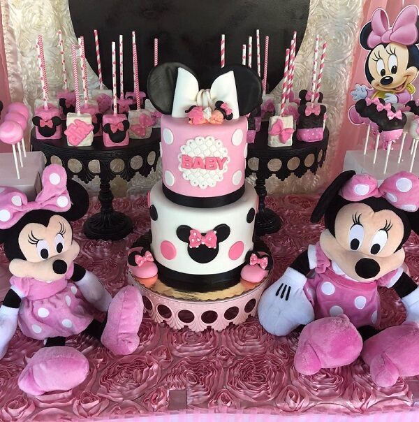 Minnie Mouse dessert table for a special mommy to be