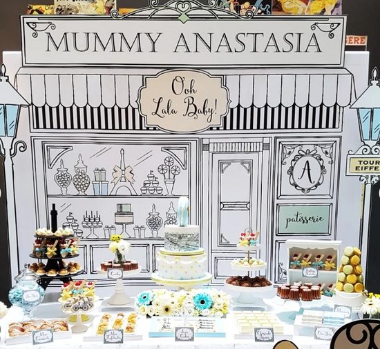 Paris Cafe backdrop poster digital file