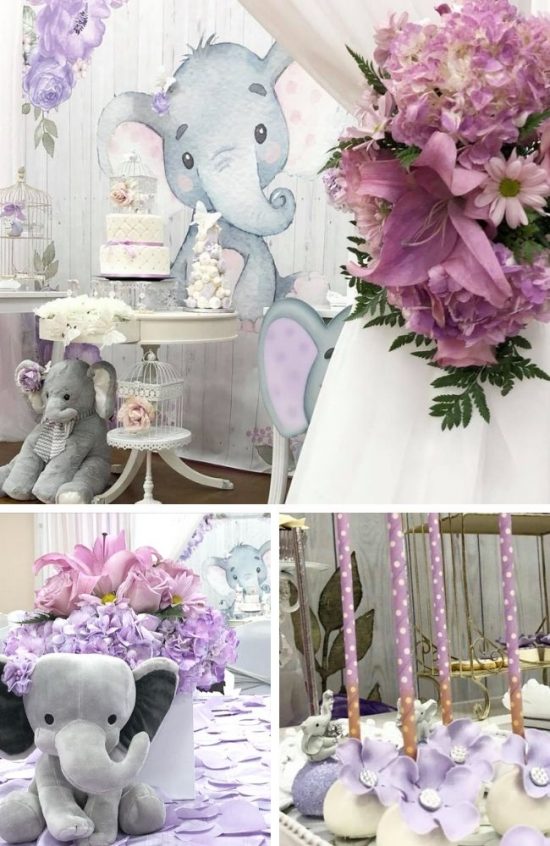 Spring Elephant baby shower Party