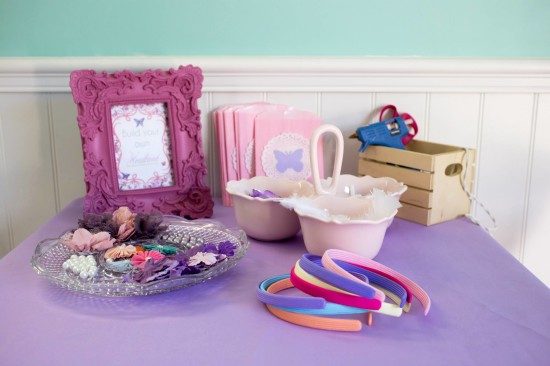 butterfly headband station