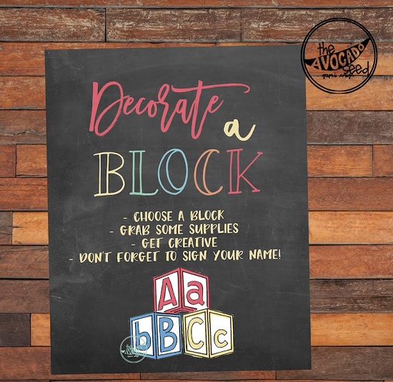 decorate a block for baby