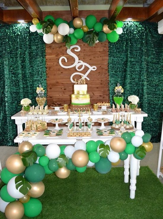gold-and-hunter-green-safari-baby-shower