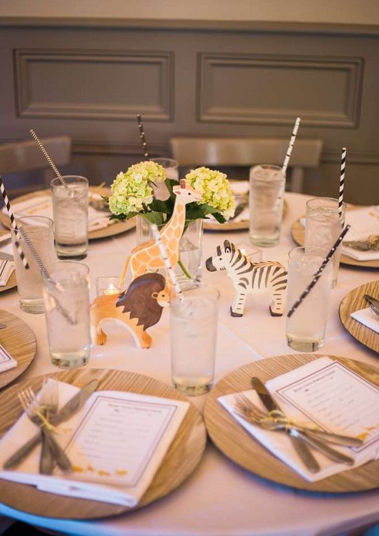 Jungle Themed Baby Shower Centerpiece